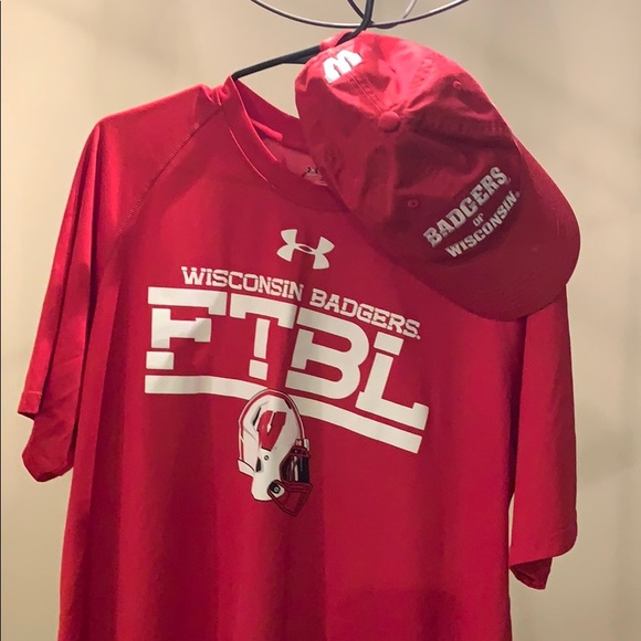 Under Armour Other - Men’s Wisconsin shirt and ball cap